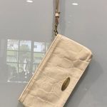 Brahmin  Women’s White Crocodile Print Clutch Wristlet Bag Zipper Photo 0
