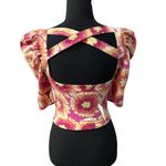 Free People NWT! Give Me More Floral Half Sleeve Crop Top - Size XS Photo 7