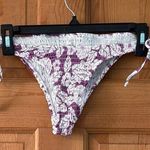 Purple and White Size Small Women's Teen Girl Swimsuit Bikini Bottom Photo 0