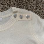 Birch Ny White/cream Sweater with Rhinestone Shoulders Photo 3