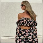 H&M  Blouse Top Cropped Bloggers Floral Print New with tags size XS Photo 2