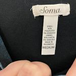 Soma Blue Black Tie Dye Ruched Drawstring Tie Asymmetrical Boho Maxi Tank Dress Photo 4