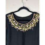 Black Embroidered Kurta Dress Long Sleeve Sheer Sleeve Elegant Special Occasion Black Photo 2