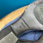 Aquatalia  Italy Faris Perforated Blue Suede Zip Heeled Ankle Booties Size 8 Photo 9