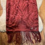 Two Sisters  Dress Lace Overlay Fringe Hemline Criss Cross Back Wine Size 6 Women Photo 3
