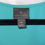 Worthington Lace Detail Pleated Button Down Tank Photo 3