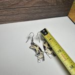 Berebi Spotted Dairy Cow Enamel Dangle Drop Pierced Earrings Silver Tone Photo 2
