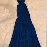 Eileen Fisher NEW  Crushed Silk Tiered Midi Dress in blue Sz XL Quiet Luxury Photo 4