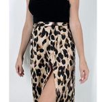 Missy Empire NWT Brown Leopard Print Wrap Midi Skirt Size 2 Photo 2