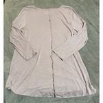 Anthro Pure Good V Neck 3/4 Length Sleeve Tunic Top Purple‎ Lavender SZ Large Purple Photo 2