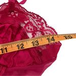 Vintage Magenta Mesh Lace Ruffle Teddy Lingerie One Piece Bodysuit large Pink Photo 6