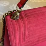 ZARA Red Suede Hand Bag Purse Women’s Wolf Emblem Unique Rare Chain Strap Handle Photo 4