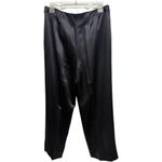 Talbots  Vintage Pure Silk Dress Pants Side Zipper Trousers Lined Solid Black 10 Photo 3