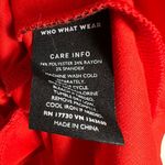 Who What Wear  Red Long Sleeve Ruffled Mock Neck Sweater Dress Size L Photo 8