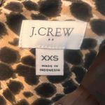 J.Crew  Tie Neck Button Front Blouse Leopard Cheetah Animal Print Size XXS Photo 6