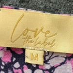 Anthropologie Love the Label Heloise Pink Purple Blue Graphic Blouse Size Medium Photo 2