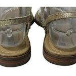 White Mountain  Gold Leather Rhinestone Embellished Thong Sandals Sparkly Sz 7.5 Photo 4