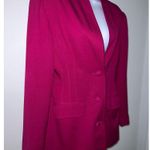 Vtg Women’s 100% Silk Hot Pink Blazer Shoulder Pads 8 Pink Photo 1