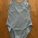 H & M Women's One Piece Light Blue Swimsuit Bathing Suit High Leg Photo 3