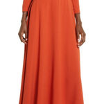 Julia Jordan 💖 NWT Dark Orange 3/4 Sleeve Midi Dress Photo 0