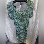 SheIn  2XL Plus Size Ruched Green & White Floral Dress Photo 1