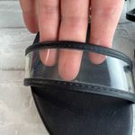 Nicole Miller Clear Heels Mules Sandals Womens 8.5 Slip On Black Rollie Photo 9