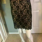 Eliza J  Dress Womens 4 Black Lace Overlay Knee Length Event Party Sheath #304 Photo 3