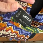 Vintage 90’s Casca 100% Silk Colorful Stripes & Dots Scarf Orange Photo 2