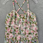 Abercrombie & Fitch Y2K  Tiered Floral Cami Babydoll Top Cottagecore Women's XS Photo 0