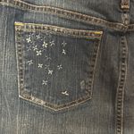 Old Navy Ultra Low Rise Stretch Denim Mini Skirt Frayed Hem Dark Wash Size 8 Photo 8