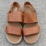 Maypol  Women's Brown Leather Flat Sandals Sz 8 (38) Photo 3