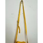 JASON WU Yellow Leather Adjustable Crossbody JW Logo Ruched Handle Rommy Bag Photo 9