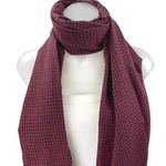 Gap NEW  Red Black Gingham Checkered Fringe Hem Shawl Wrap Scarf 200x50 One Size Photo 1