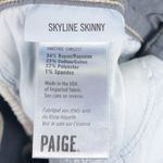 Paige Denim Skyline Skinny Cropped Frayed Jeans Easton Wash Women's Size 30 Photo 5