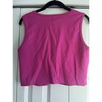 Sincerely‎ Jules Athletic Crop Top Tank with Quarter Zip Workout Activewear A4 Pink Size L Photo 1