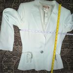 Luca Luca Women’s Size 40 S Light Cream Green Lace Up Back Blazer Jacket Photo 7