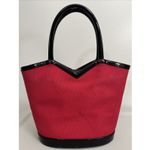 LULU Guinness Cherry Red Retro‎ Tote Handheld Bag Classic Preppy Colorful Photo 1