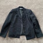Suit Studio Pinstriped Two Piece Blazer/Pant Set SIZE 10 Black Photo 1