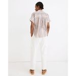 Madewell Linen Blend Hilltop Rainbow Stripe Short Sleeve Button Down XXS Photo 30