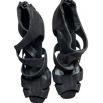 ZARA  Black Strappy Peep Toe High Heel Sandals Womens Size7.5  (38) C69 Photo 1