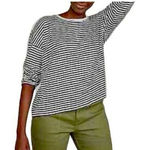 Elizabeth and James ✨ White French Terry Stripe Sz XL Top✨ Photo 0