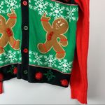 Spencers Funny Gingerbread Christmas Sweater Green Size L Photo 2