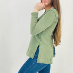 Anthropologie  Pilcro Split-Hem Tunic Top in Moss Green Size XXS Photo 4