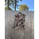 Spenser Jeremy Women's Size XL Brown Silk Top Floral Ruffled Vintage‎ Fairy Fall Photo 4