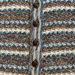 Dress Barn Vintage Silk Blend Striped Cardigan Sweater Button Small Photo 1