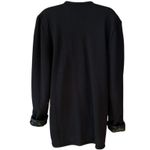 Vintage Cleo Hand Knit Sweater Sz L Wool Blend Black Lace Embellished Holiday Size L Photo 3