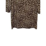J.Crew Women Dress Shift Leopard Print Long Sleeve‎ Zip Back Brown Size 10 NWT Photo 4