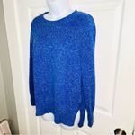 Old Navy  Rib Knit Trim Marled Sweater Crew Neck Royal Blue S Photo 4