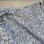 Free People  Snakeskin Print Zipper Buckle Midnight Magic Mini Skirt Size 0 Photo 6