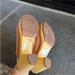 UGG  Brown Leather Mules with Wooden Sole Photo 7